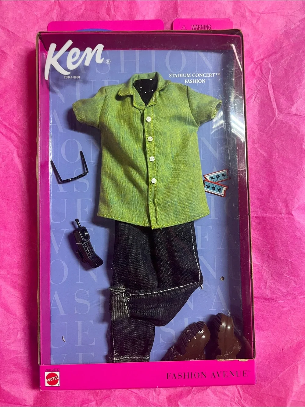 Mattel Ken Green Shirt & Black Jeans Fashion Outfit